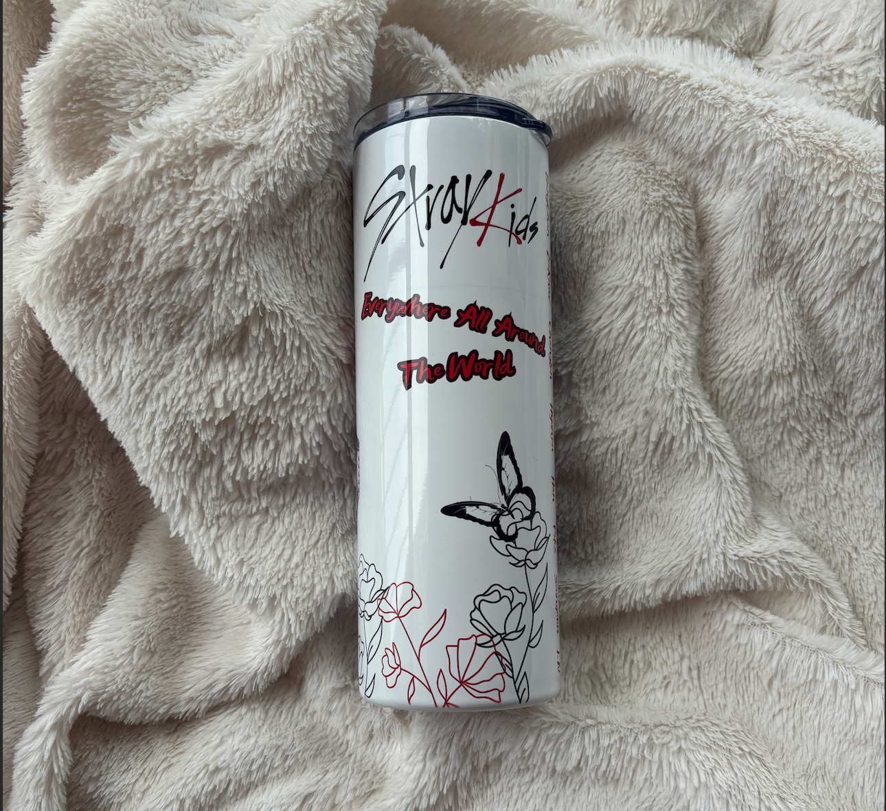 Stray Kids 20 oz Stainless Steal Sippy and Metal Straw Tumbler