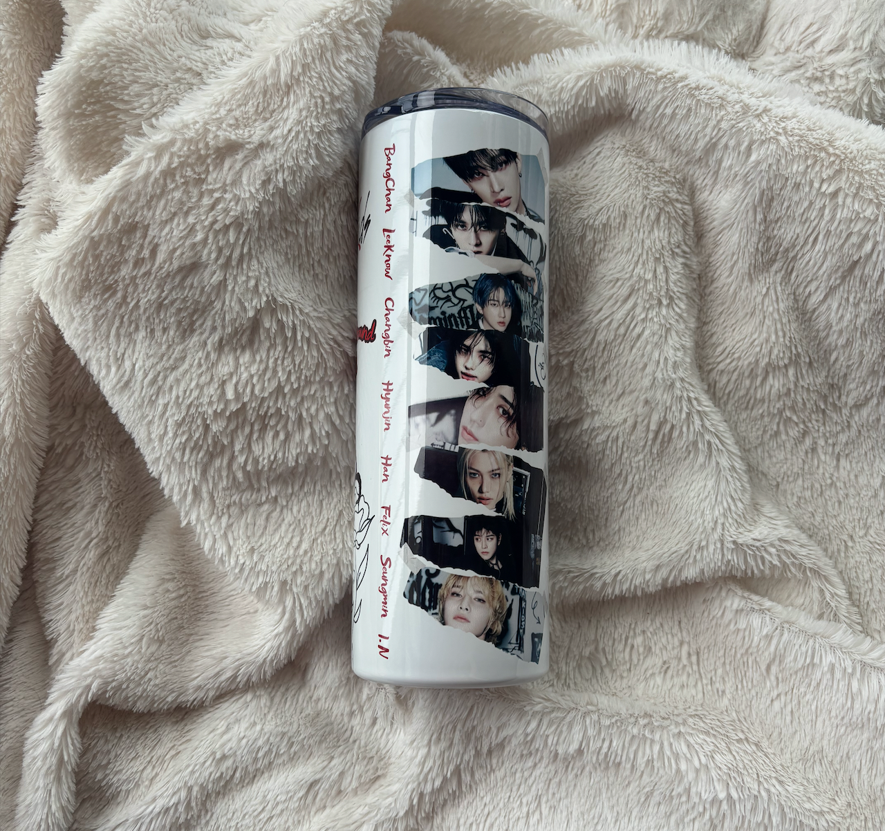 Stray Kids 20 oz Stainless Steal Sippy and Metal Straw Tumbler