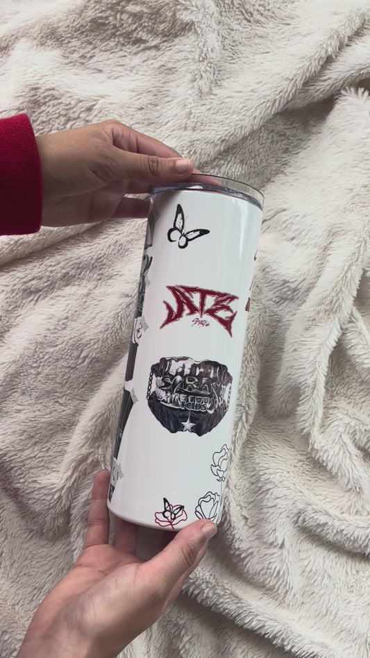 Stray Kids 20 oz Stainless Steal Sippy and Metal Straw Tumbler